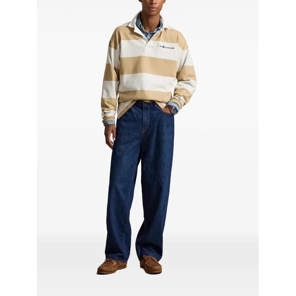 relaxed fit striped jersey rugby shirt 2