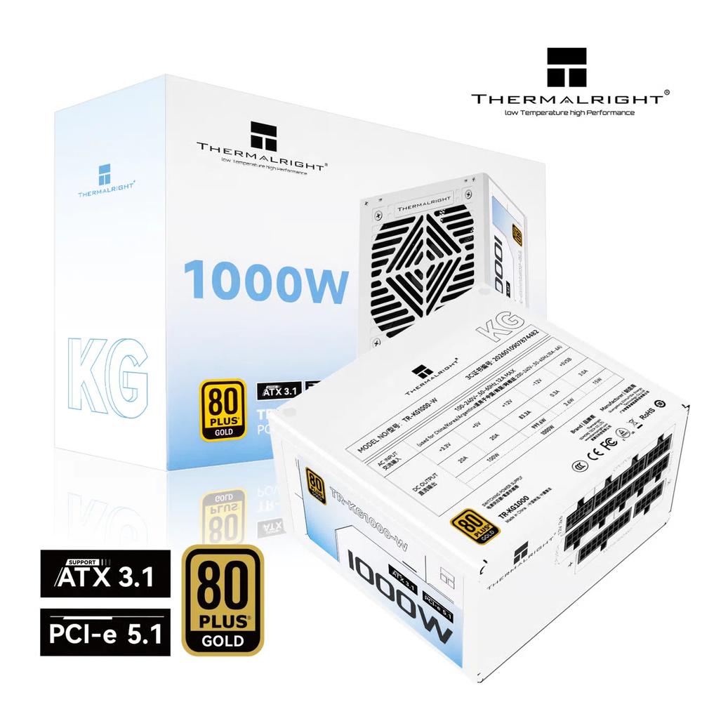 ThermalRight KG-1000-W 1000W 80Plus Gold золотой сертификат полностью модульный блок питания - белый 1