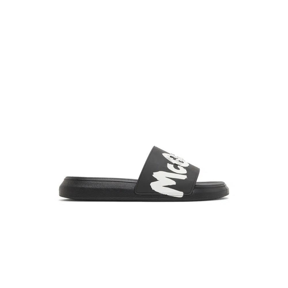 Слайды Alexander McQueen Rubber Pool Slide 'Graffiti - Black' 1