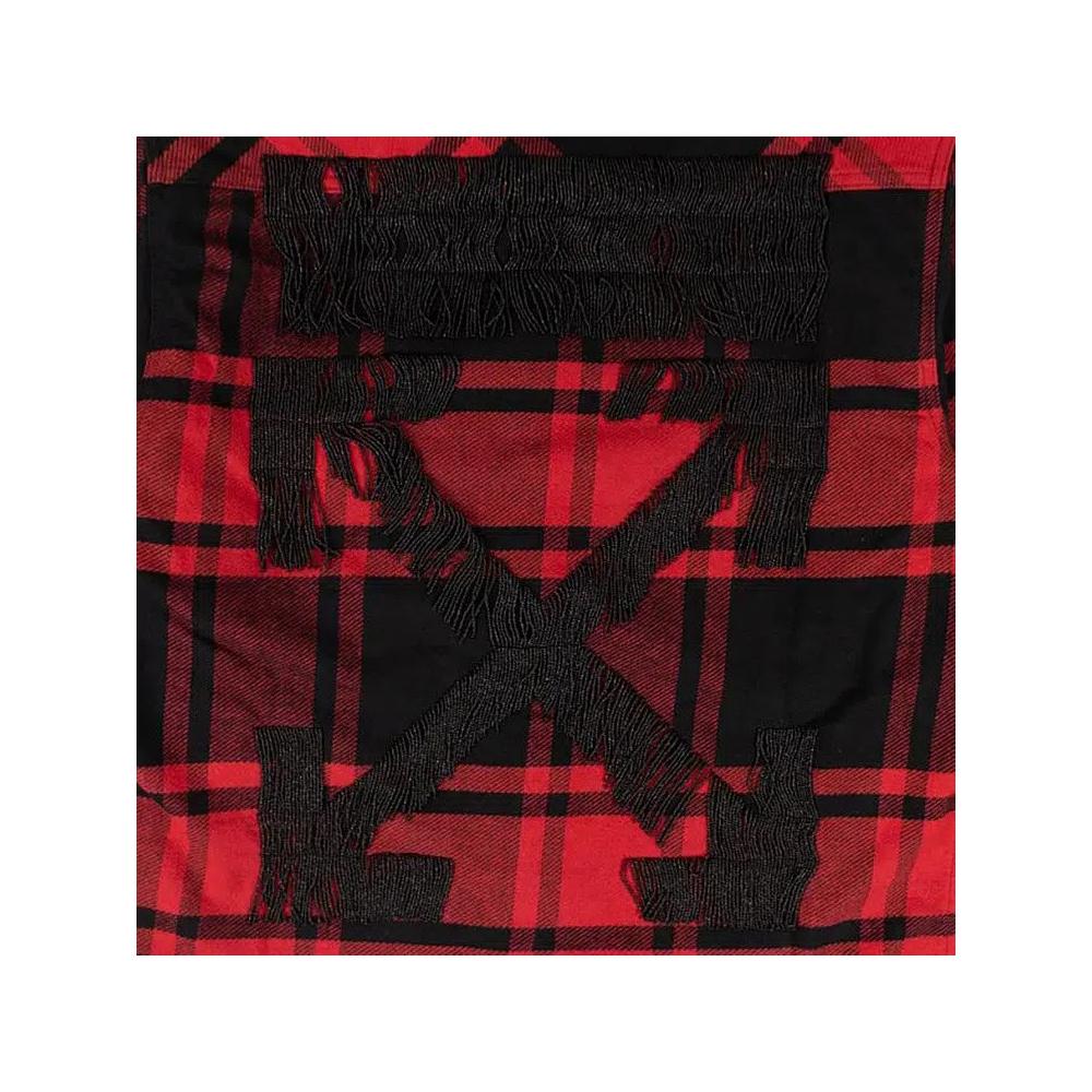 Рубашки Off-White Luxury Check Button Down Shirt 'Красный' 3