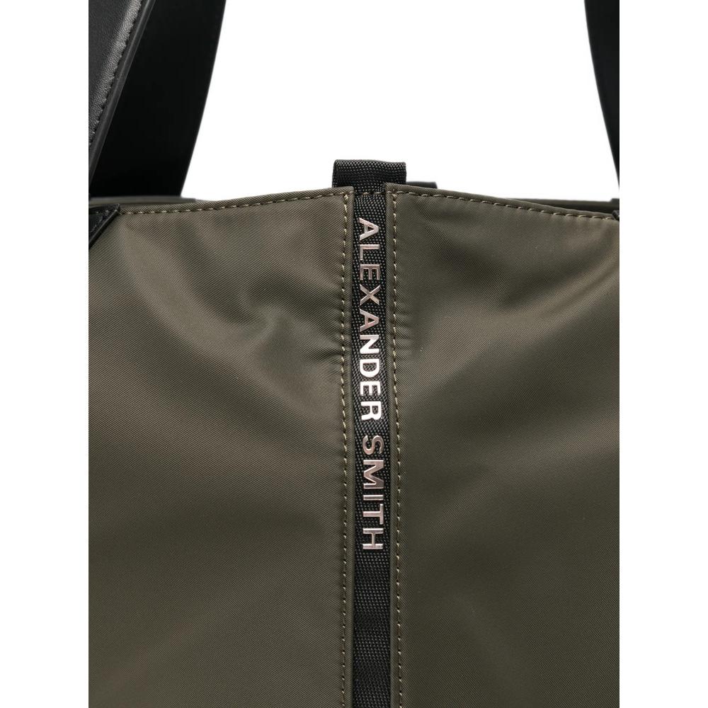 large Laurent logo-tape leather tote bag 4