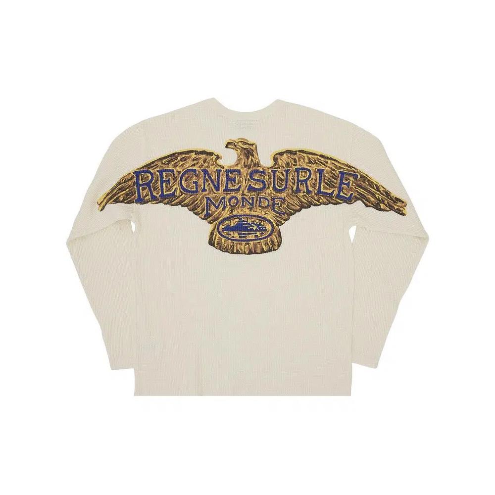 Футболки с длинным рукавом Corteiz Rslm Eagle Waffle Thermal 'Cream' 2