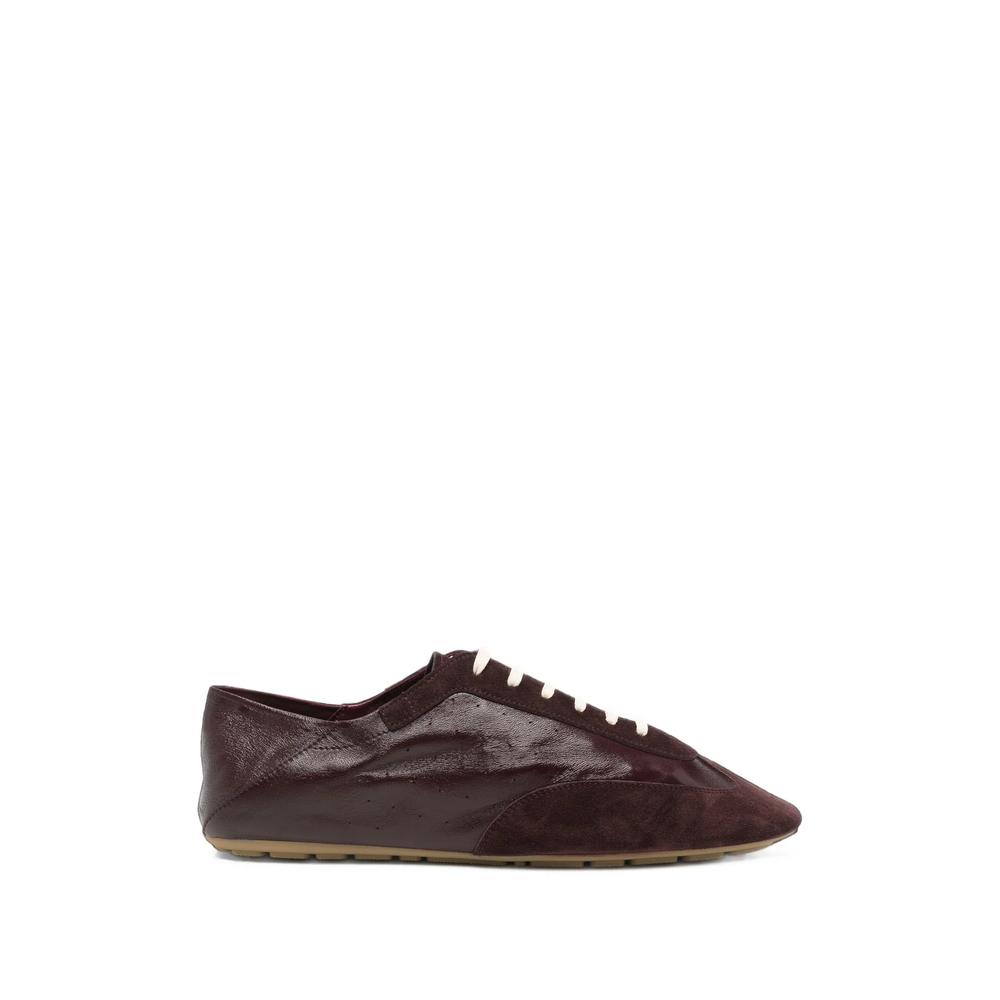 Lewis suede-panelled leather sneakers 1