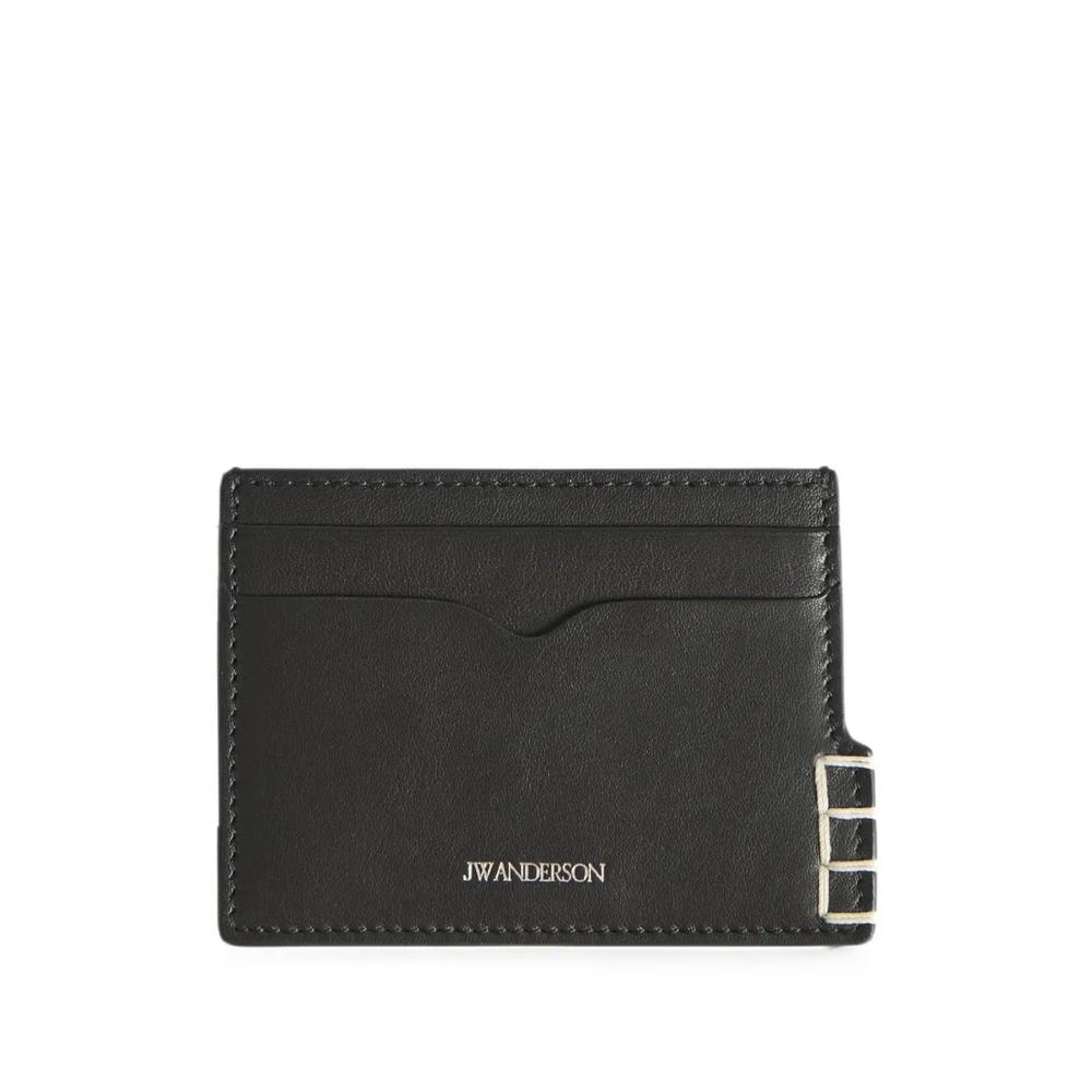 whipstitch-detail logo-print cardholder 1