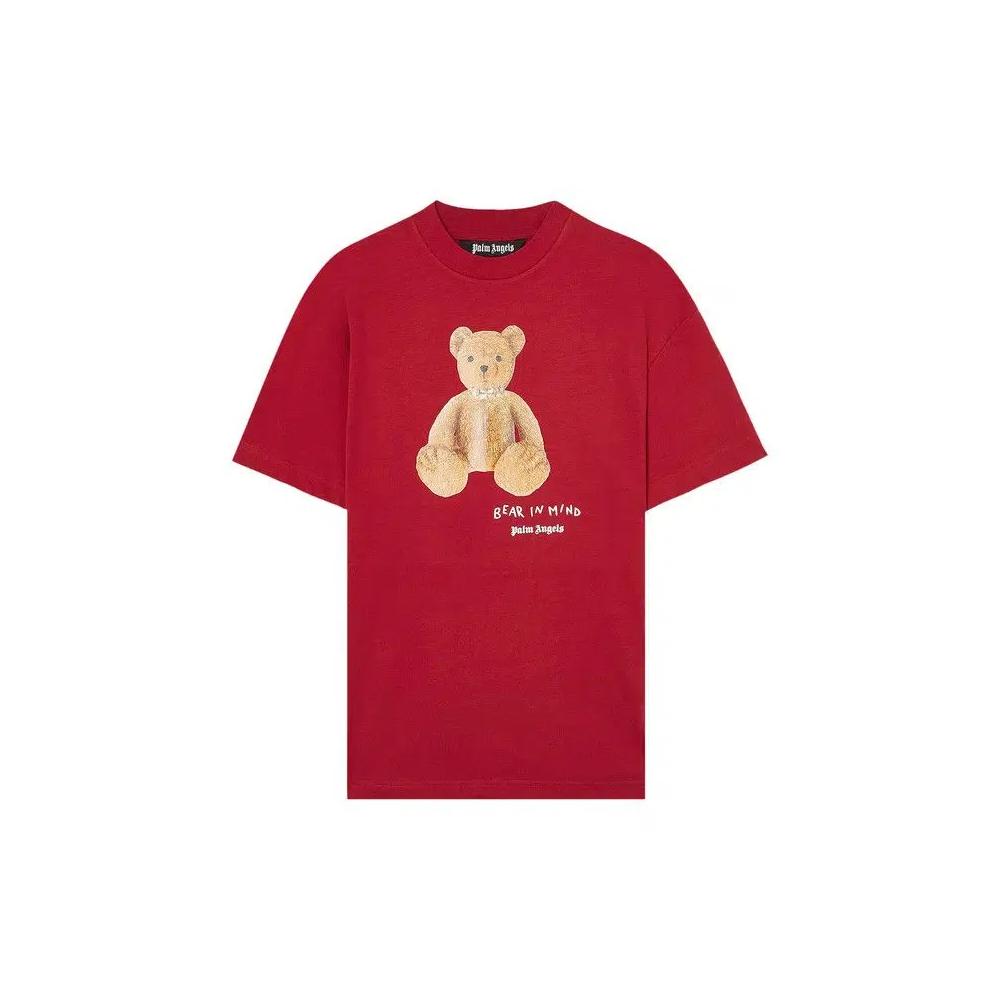 Футболка с коротким рукавом Palm Angels Bear In Mind Reg Tee 'Red/Brown' 1
