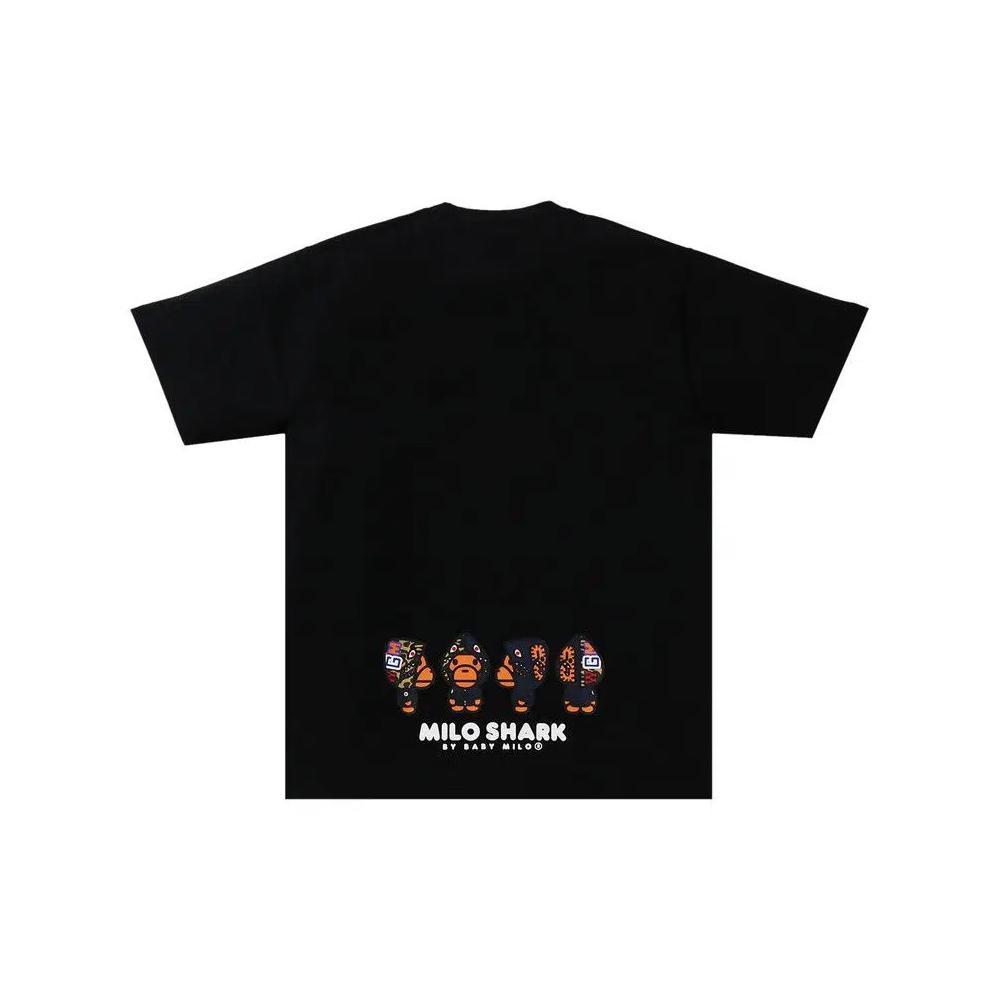 Футболки BAPE Milo Shark Tee 'Черный/Темно-синий' 2