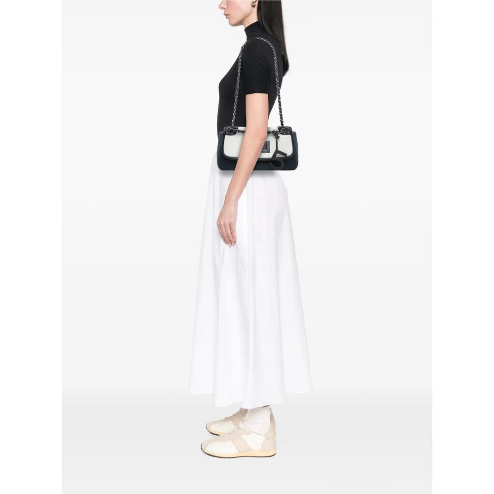 Сумка на плечо Tricolor Canvas and Leather No 5 Giant Mademoiselle Lock Flap Bag (2004-2005 годы) 2