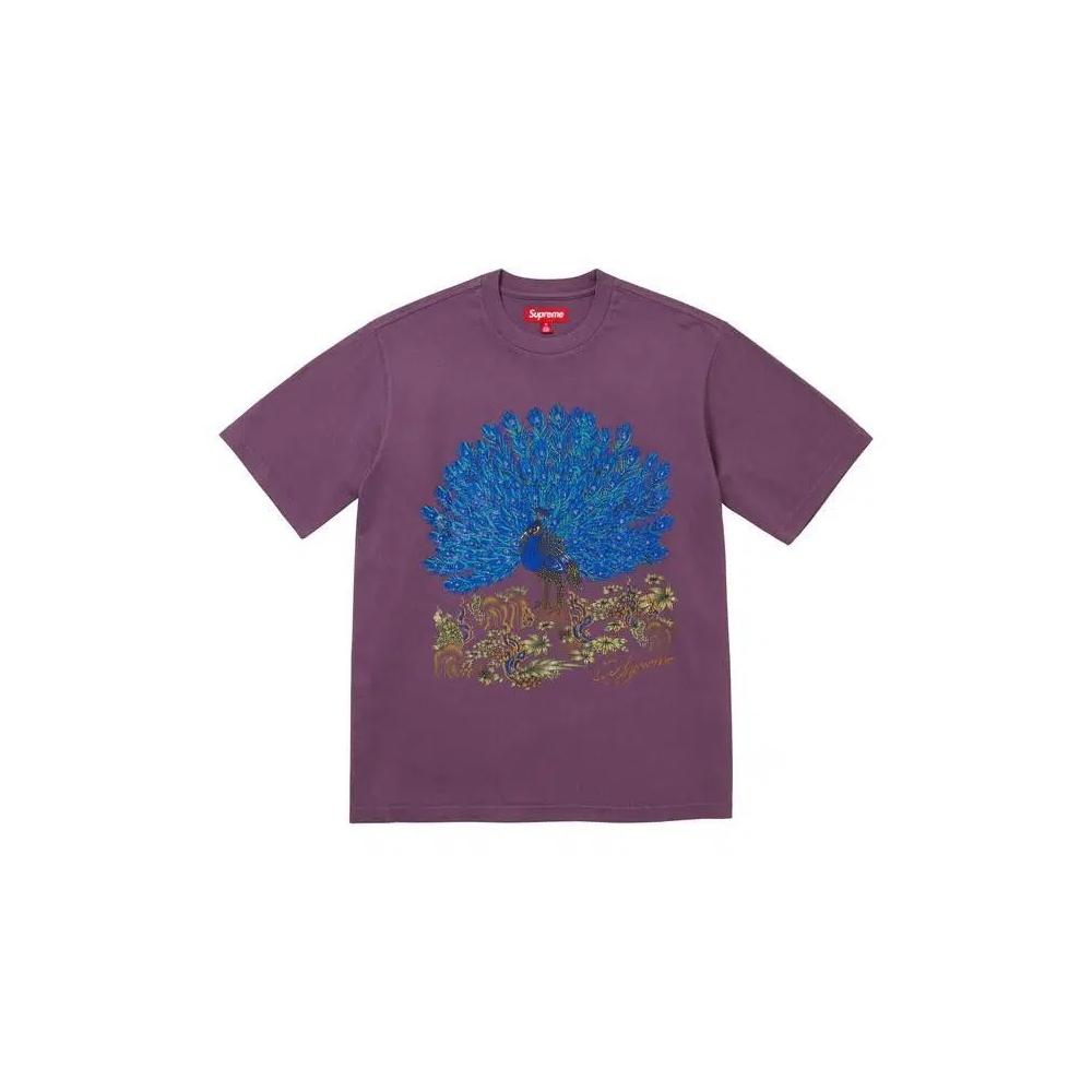 Рубашки и топы Supreme Peacock Short-Sleeve Top 'Фиолетовый' 1