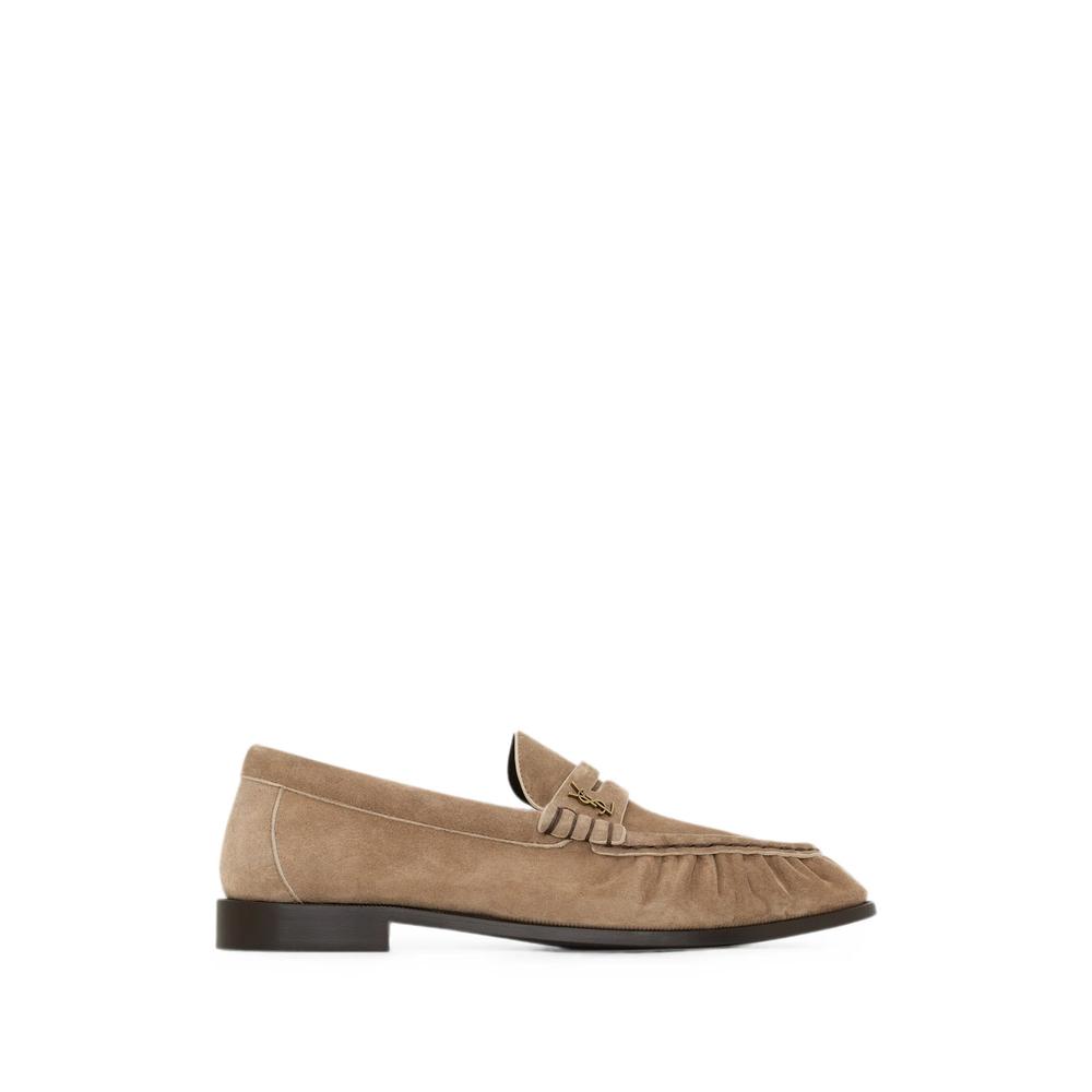 Лоферы с логотипом YSL и сборками 1