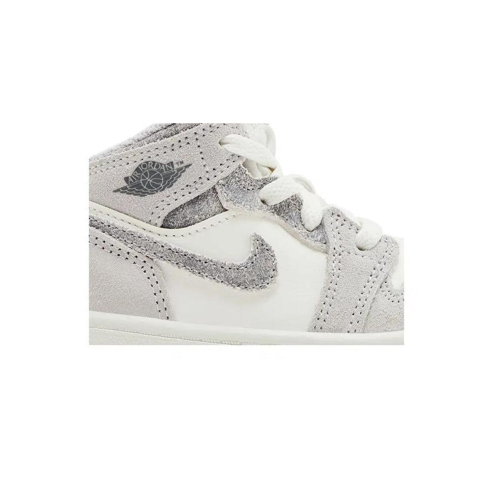 Кроссовки Air Jordan 1 Mid SE TD 'Neutral Grey Sail' 2