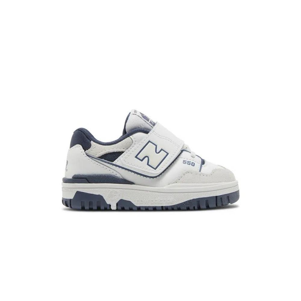 Кроссовки New Balance 550 Bungee Lace Top Strap Toddler 'White Vintage Indigo' 1