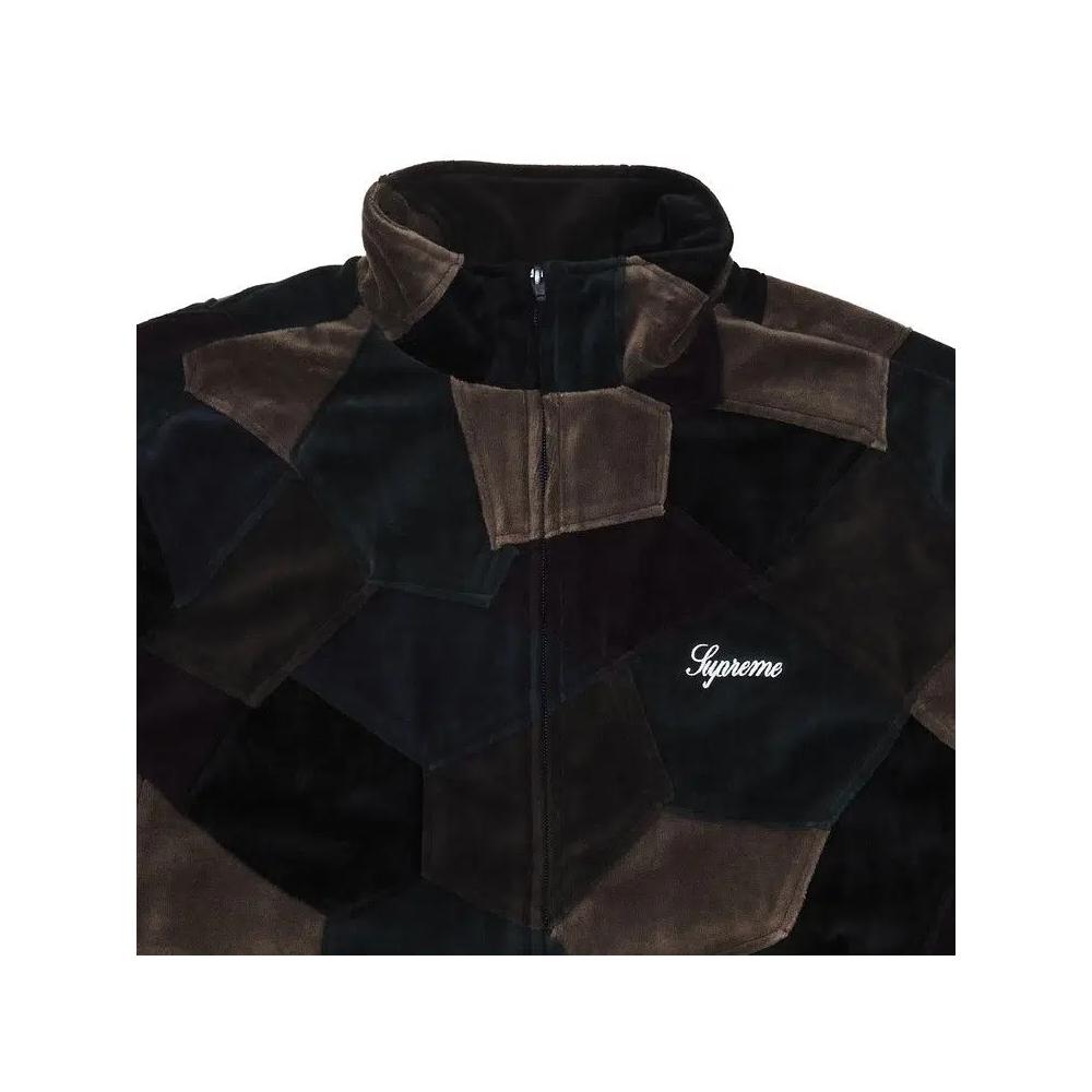 Трековые куртки Supreme Patchwork Velour Track Jacket 'Dark Navy' 3
