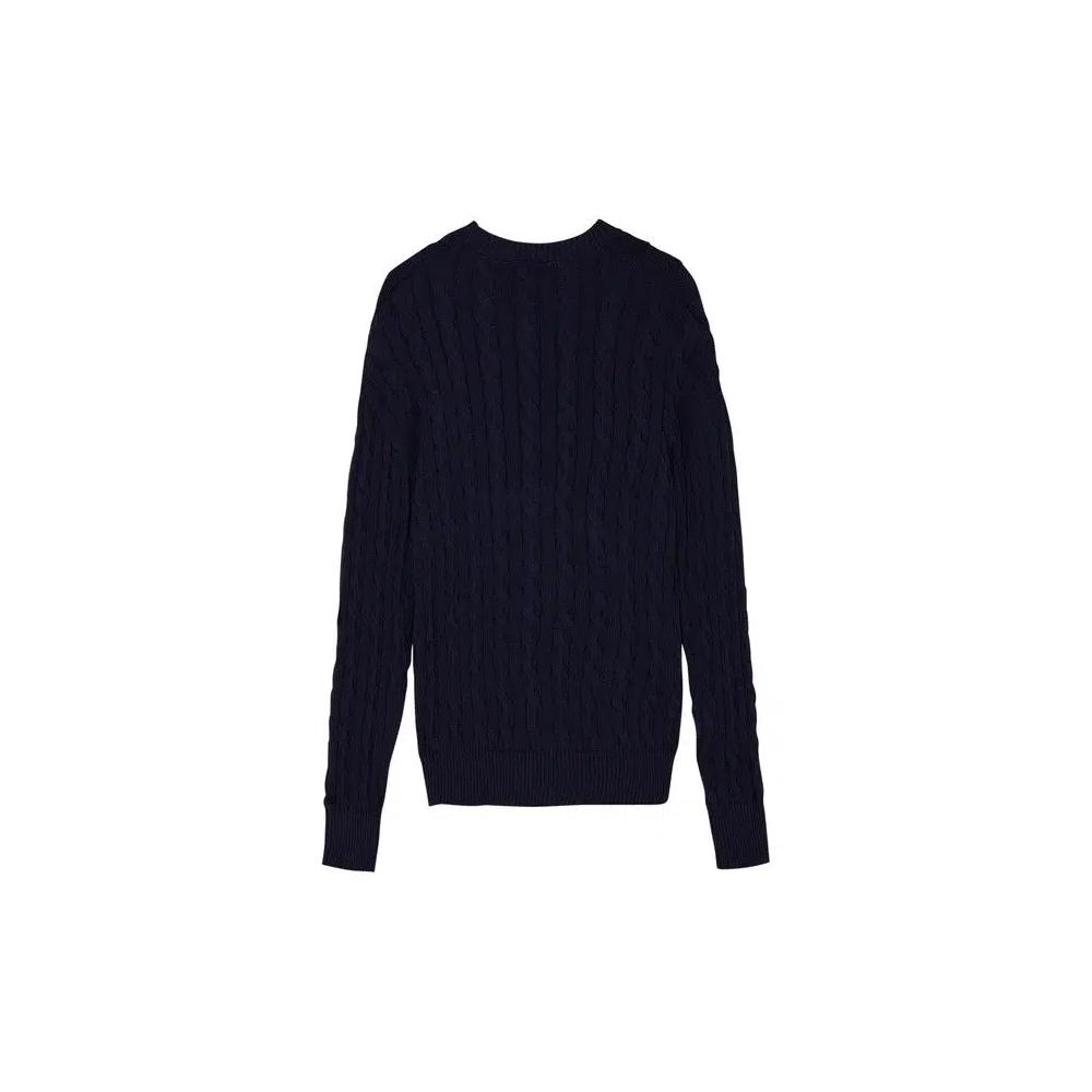 Свитер Palm Angels Pirate Bear Cableknit Jumper 'Navy Blue/White' 2