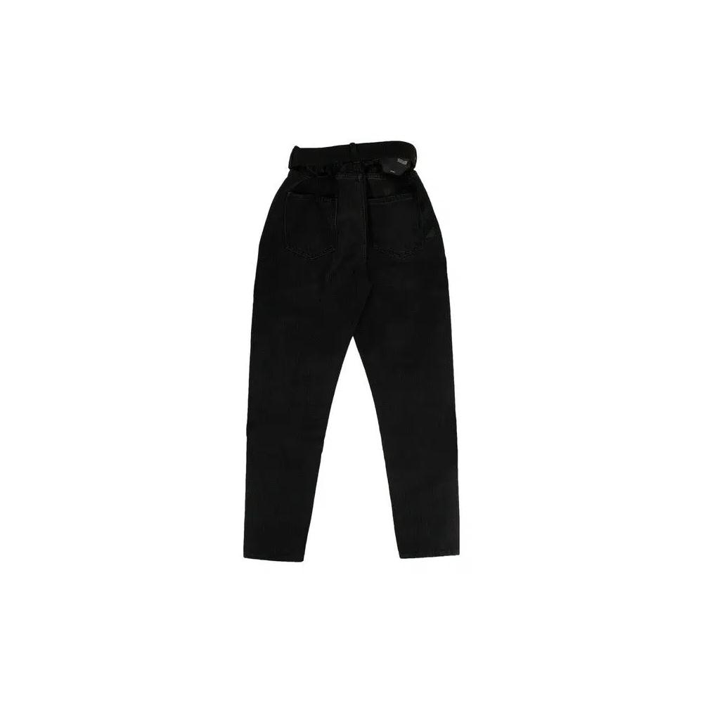 Off-White Узкие джинсы с ремнем 'Черный' 2