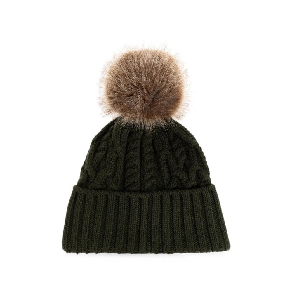 Шапка бини с помпоном 2