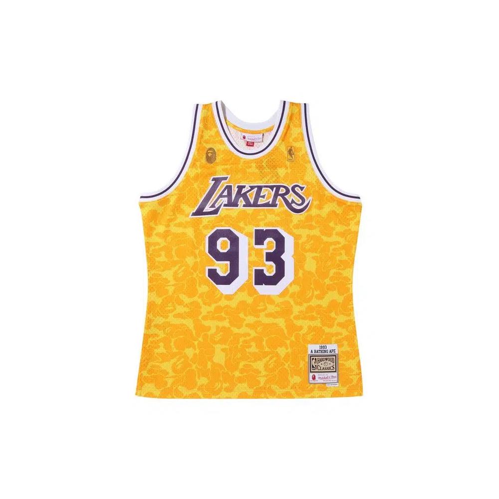 Джерси BAPE x Mitchell & Ness Los Angeles Lakers 'Yellow' 1