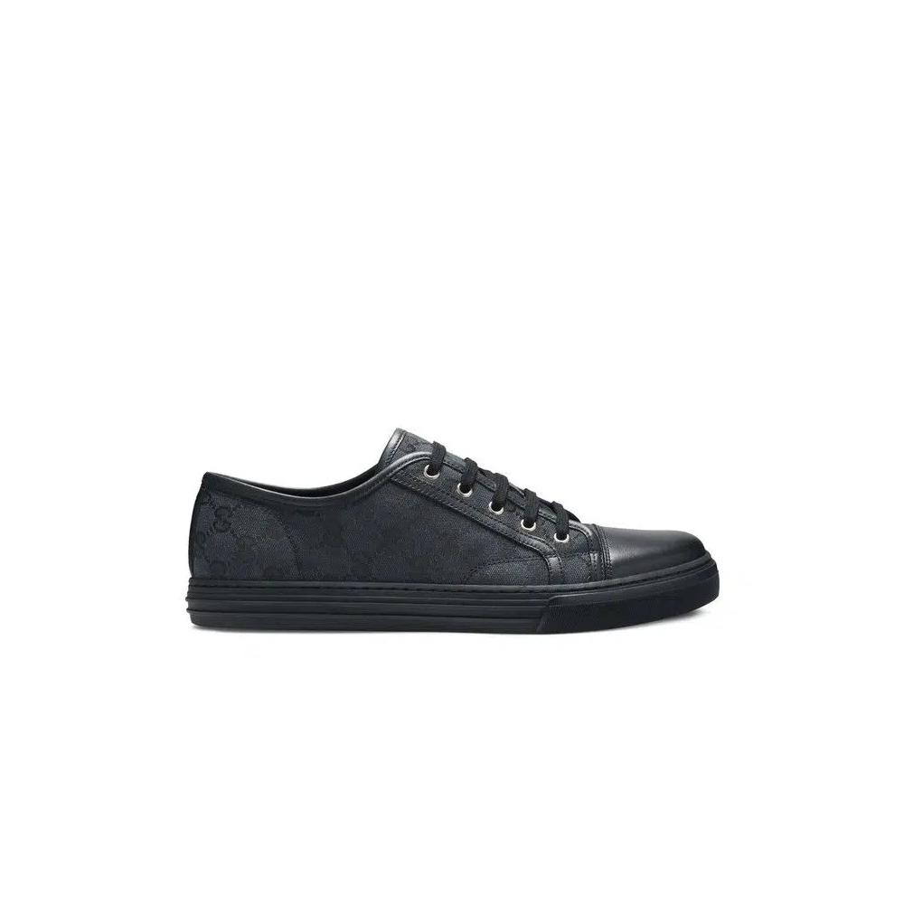 Кроссовки Gucci GG Canvas Low 'Grey Black' 1