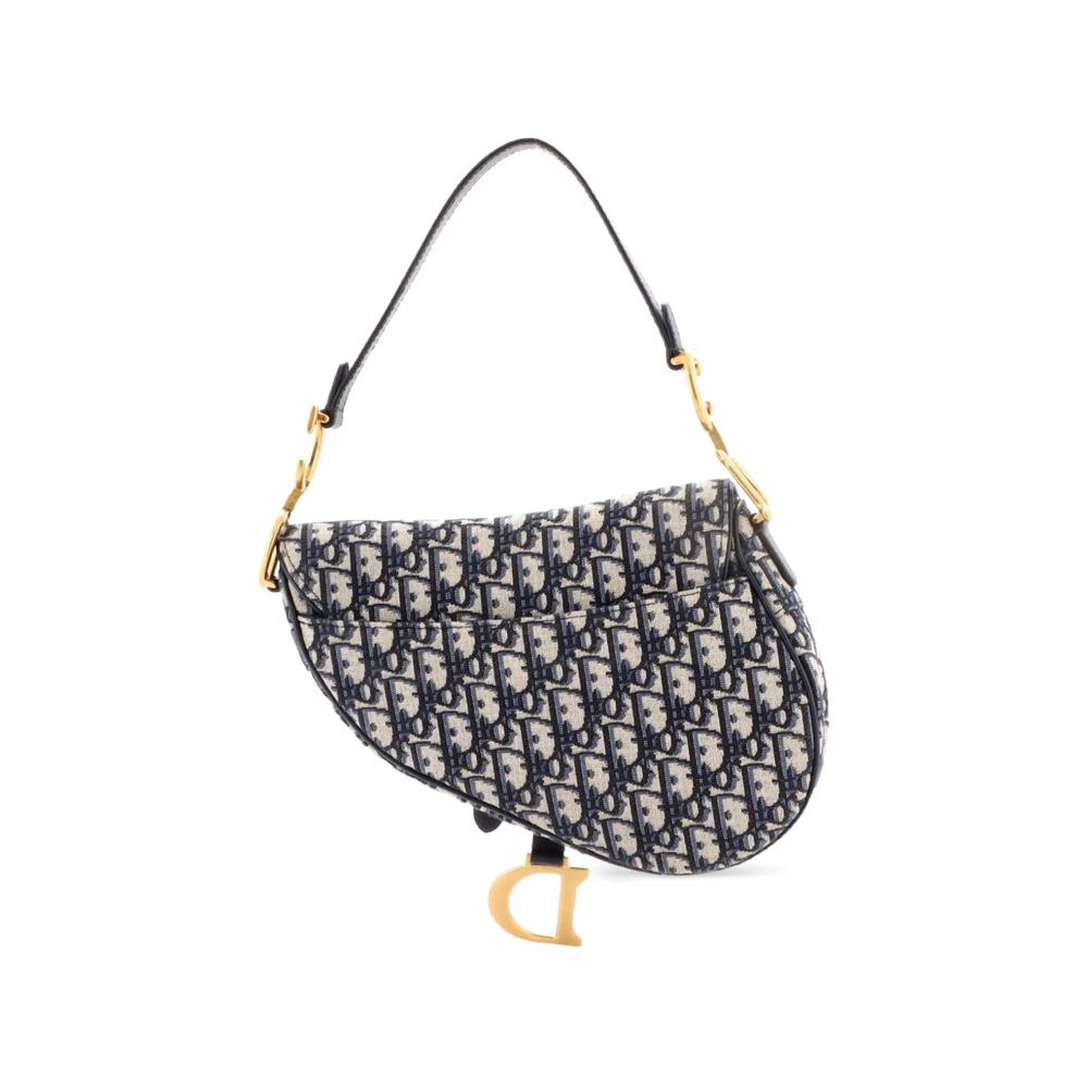 Сумка на плечо Saddle Handbag Oblique из канваса среднего размера 2