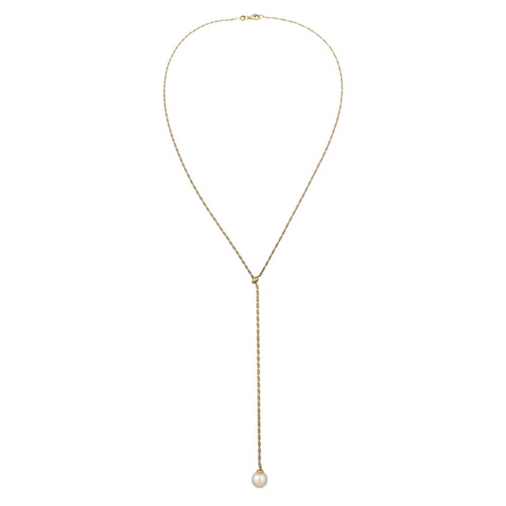 Y-образное ожерелье Swarovski® с жемчугом – позолоченное серебро 3