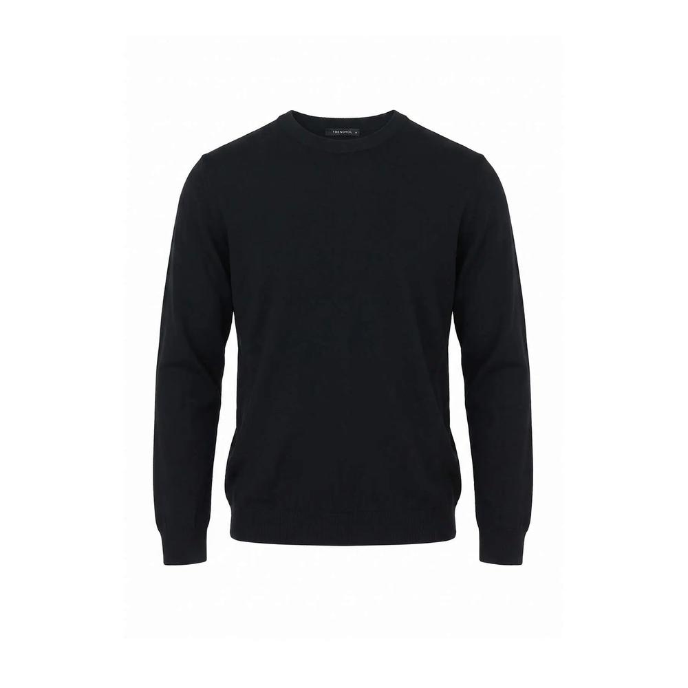 Свитер Black Regular/Normal Cut Crew Neck Soft Tuşe Basic Knitwear 5