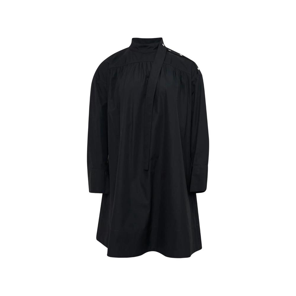 button-shoulder poplin dress 1