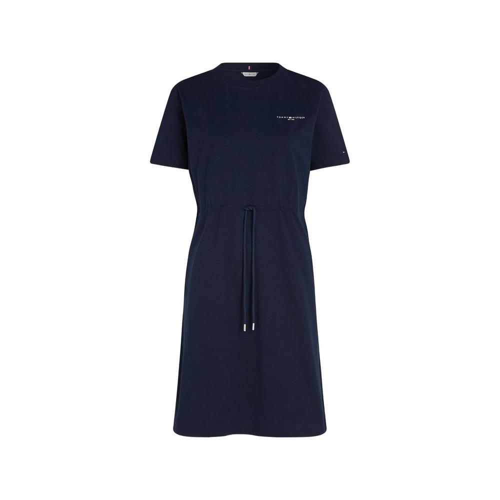 drawstring-waist logo-print mini dress 1