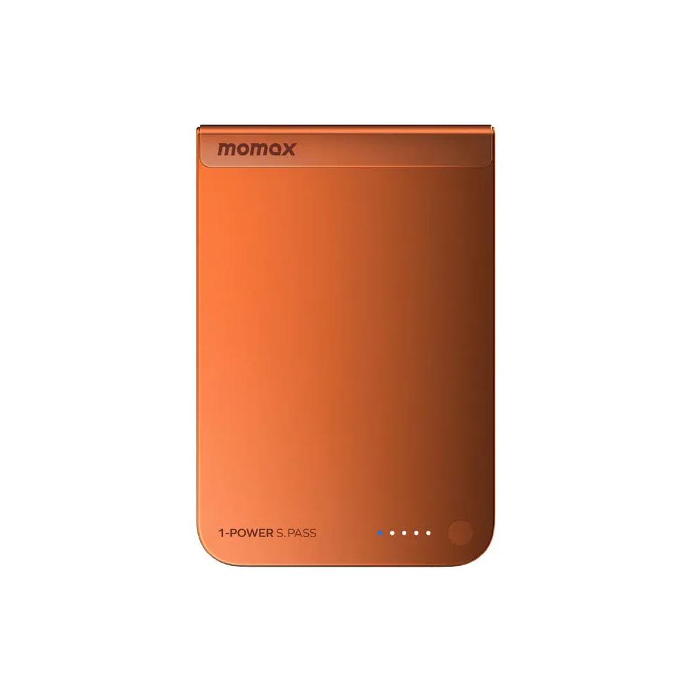 Momax 1-Power S.Pass 5000mAh Qi2 магнитный внешний аккумулятор - оранжевый 3