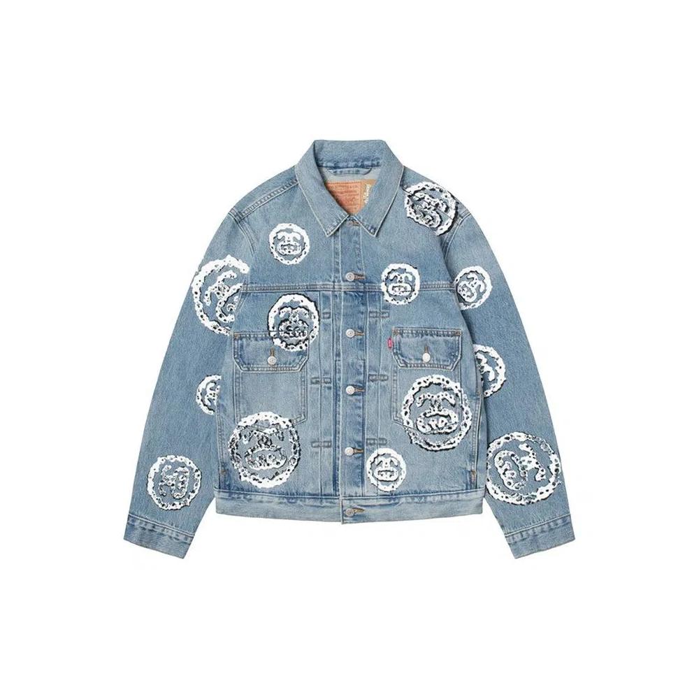 Джинсовая куртка Stussy x Denim Tears Type 2 Jacket 'Light Indigo' 1