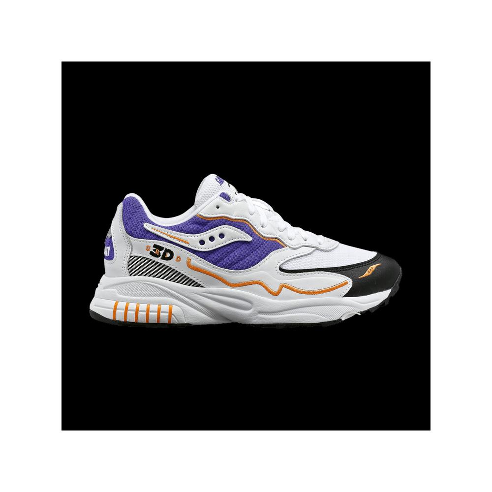 Lifestyle Saucony 3D Grid Hurricane 'Белый Фиолетовый Оранжевый' 1