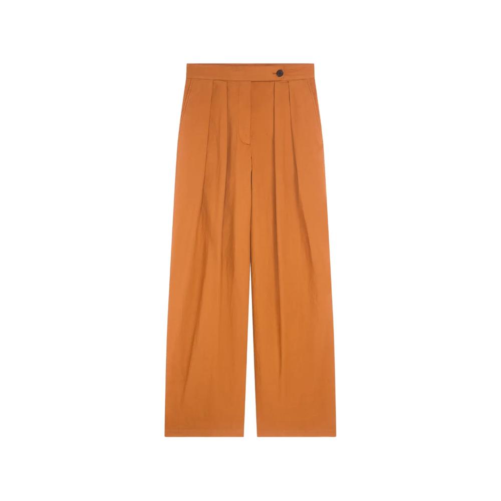 Брюки широкого кроя со складками 1