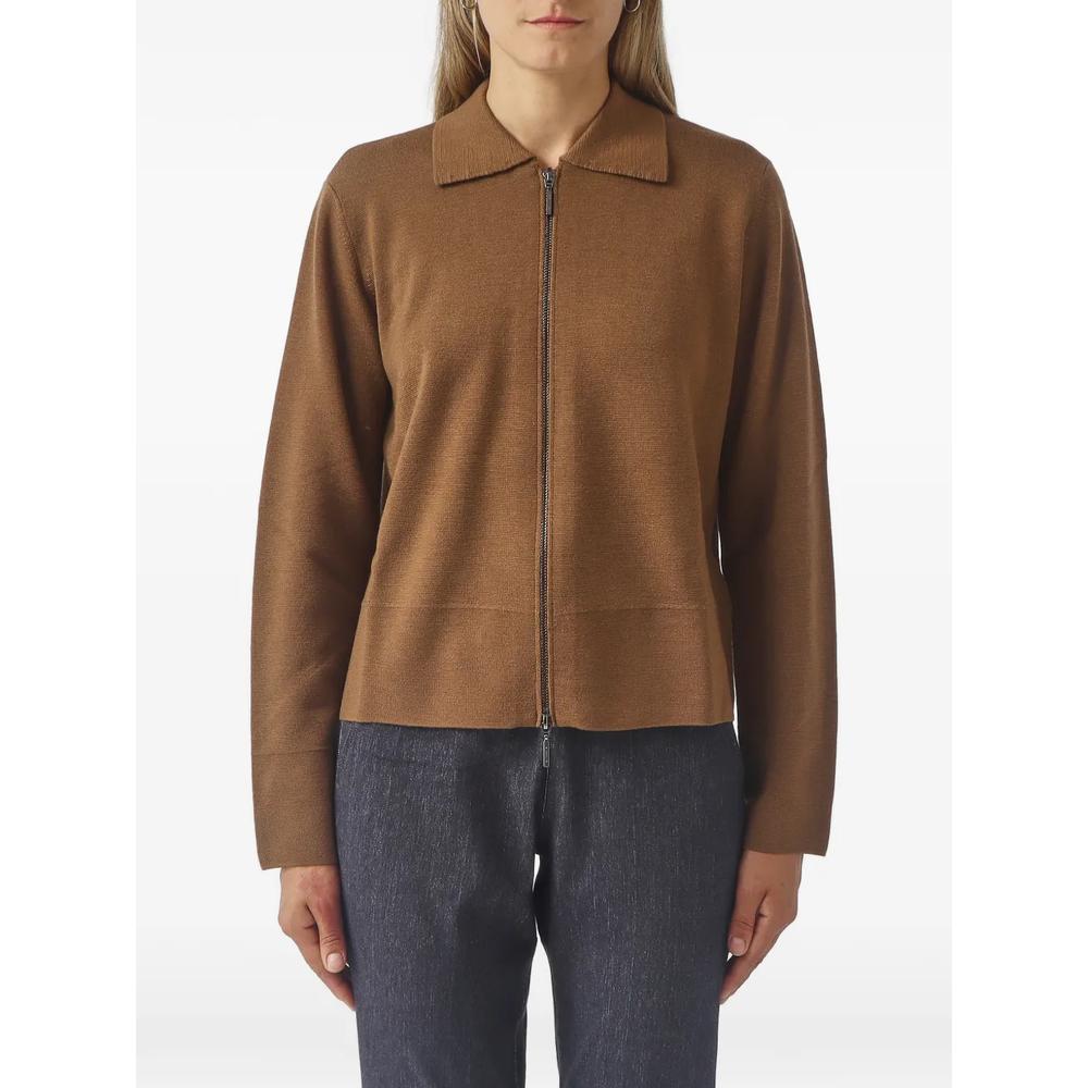 zip-up collared cardigan 1