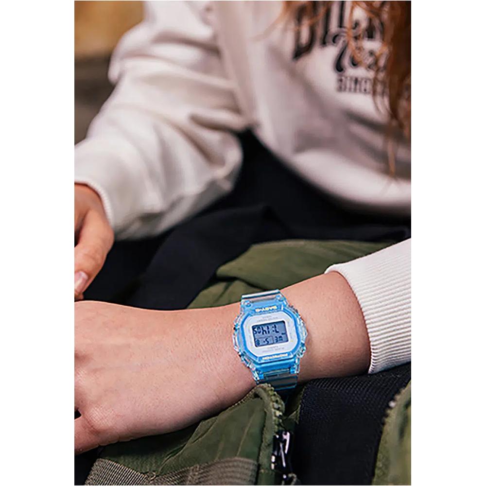BGD-565SJ-2 Женские цифровые часы с синим смоляным ремешком 7