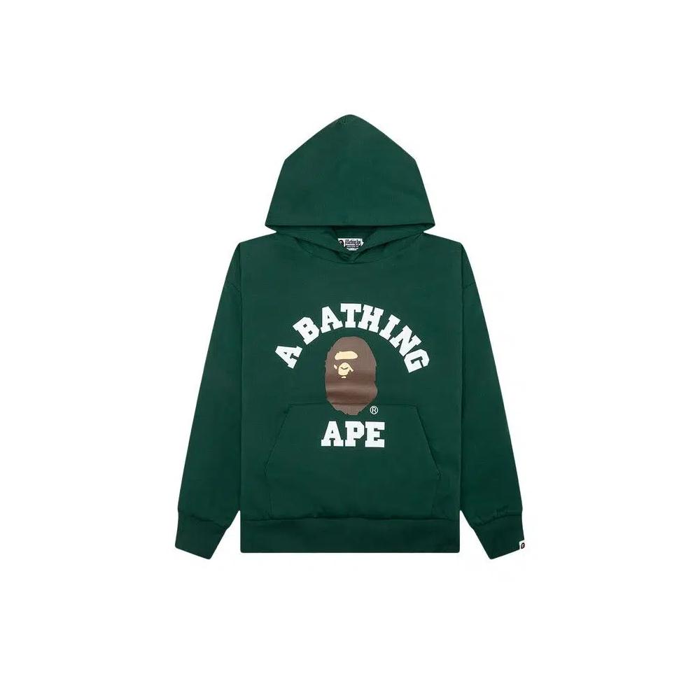 Худи BAPE College Puffy Relaxed Fit Pullover Hoodie 'Зеленый' 1