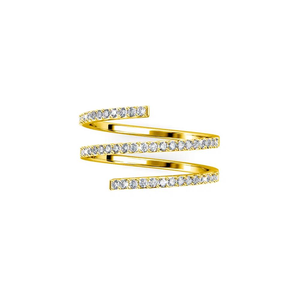 Кольцо-твист с кристаллами SWAROVSKI® - US 9 4