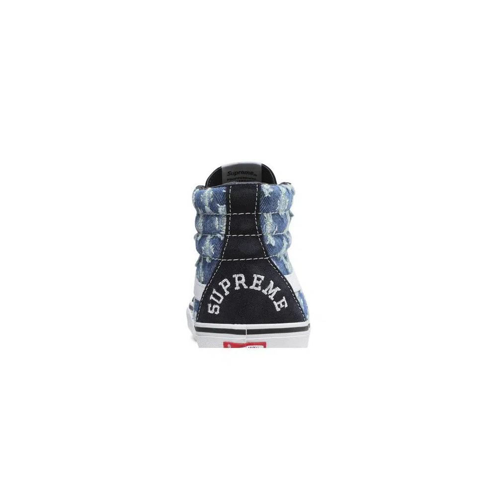 Кроссовки Supreme x Vans Sk8-Hi 'Blue Hole Punch Denim' 8