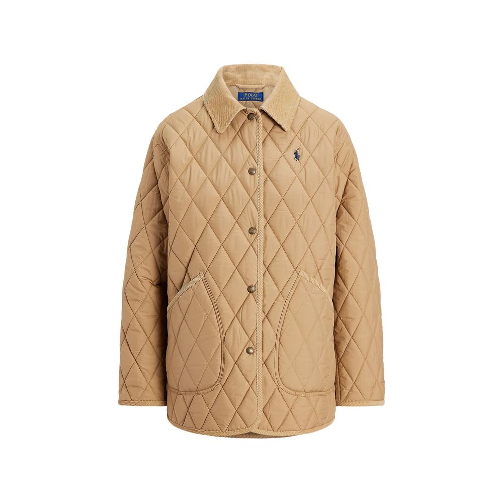 quilted corduroy-collar jacket 1