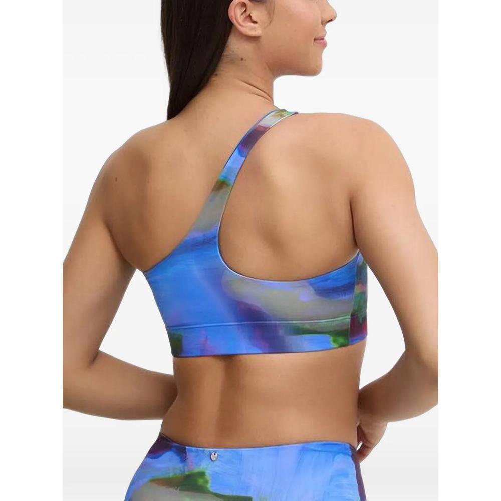 abstract-print one-shoulder bikini top 2