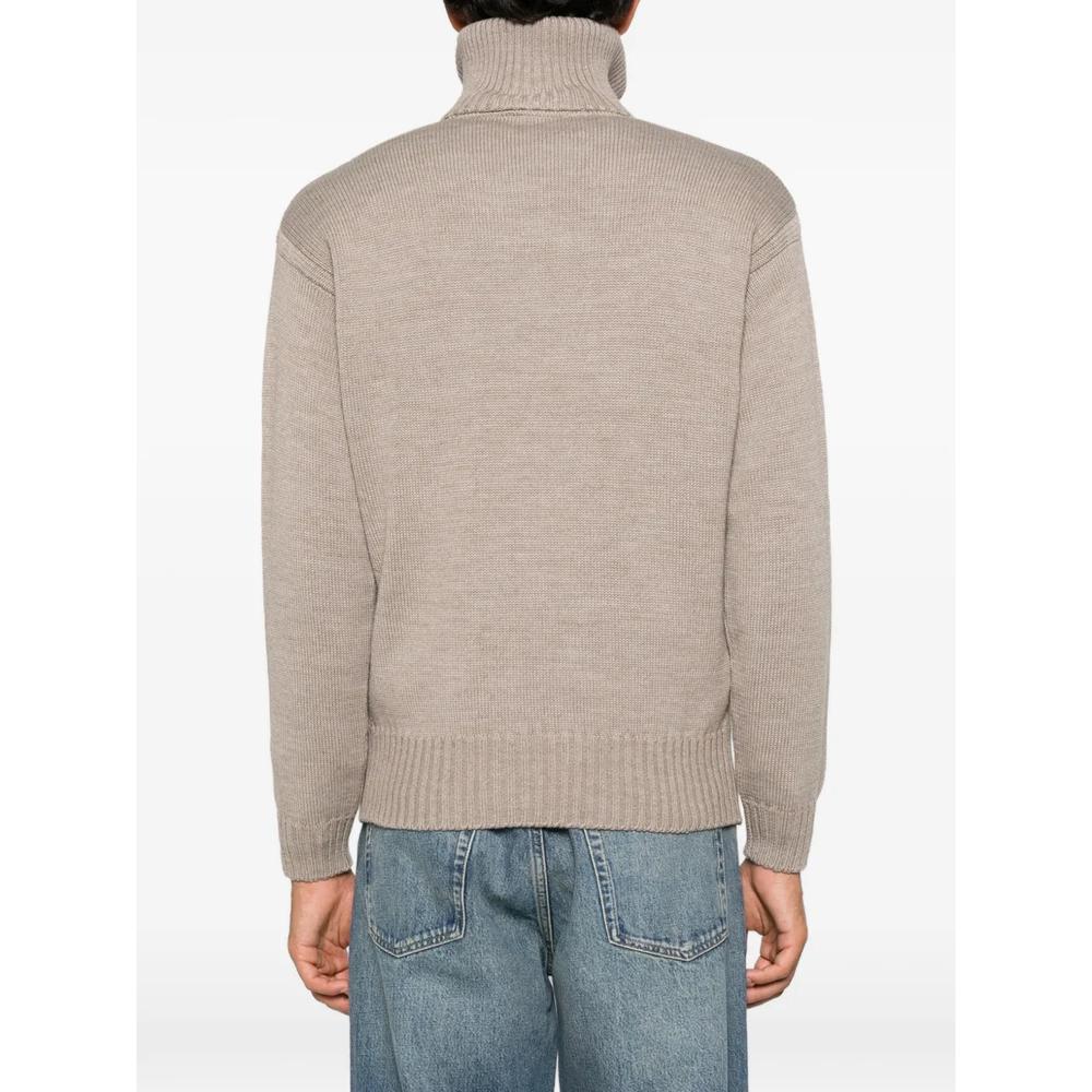 half-zip ribbed-trim sweater 4