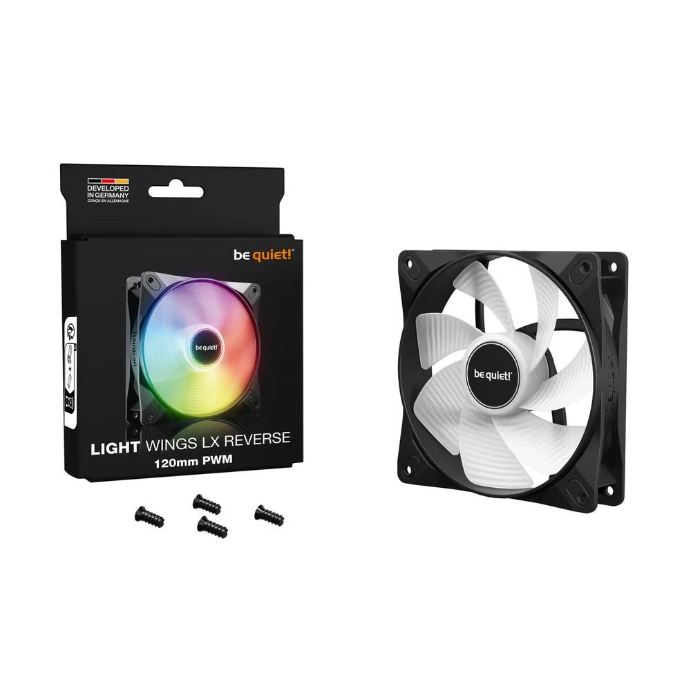 be quiet! LIGHT WINGS LX 120mm PWM Reverse 120mm ARGB обратный вентилятор - черный 4