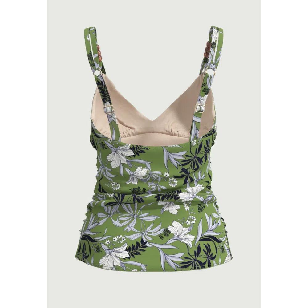 Танкини Wild Hibiscus с чашками Plus Cup, морской зеленый 4