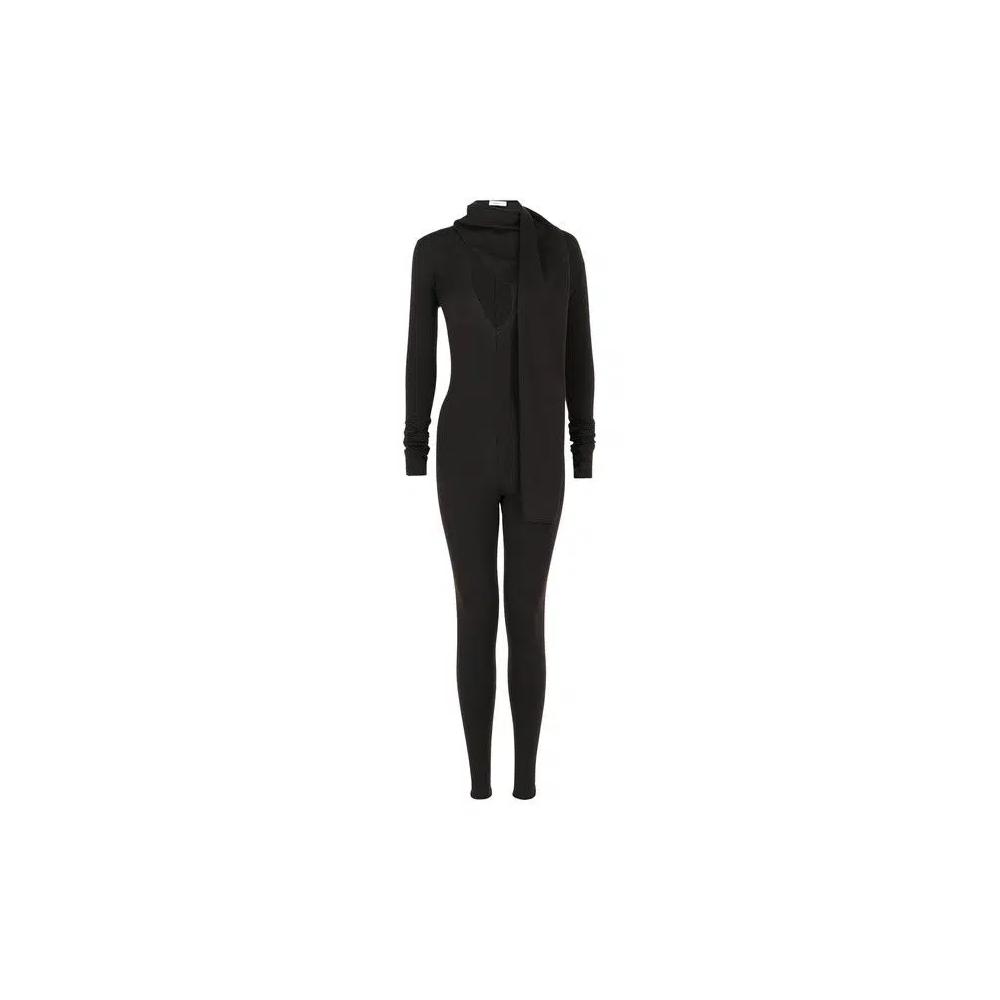 Комбинезоны Ferragamo Draped Cutout Jumpsuit 'Средне-коричневый' 1