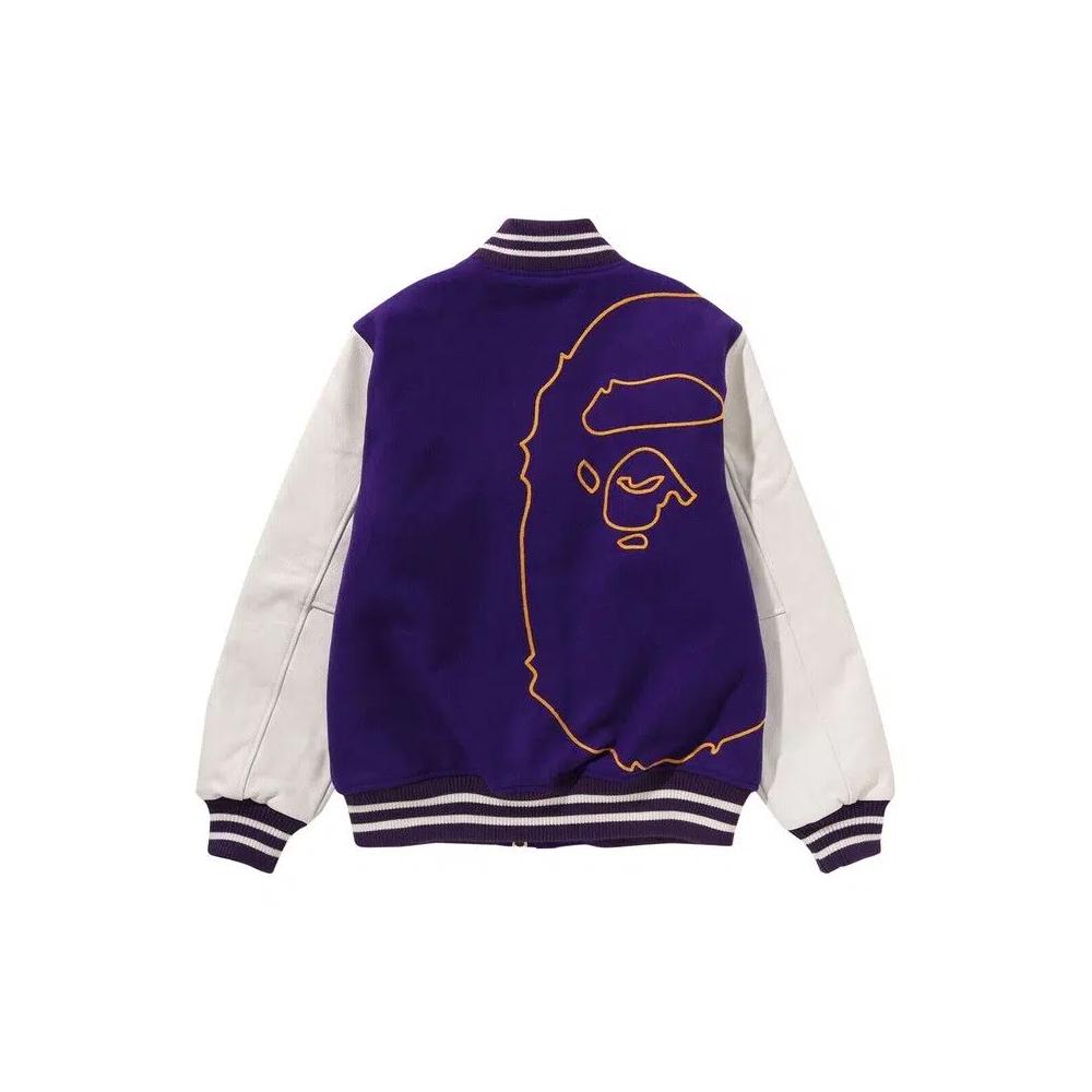 Варсити-куртки BAPE Giant Ape Head Varsity Jacket 'Фиолетовый' 2