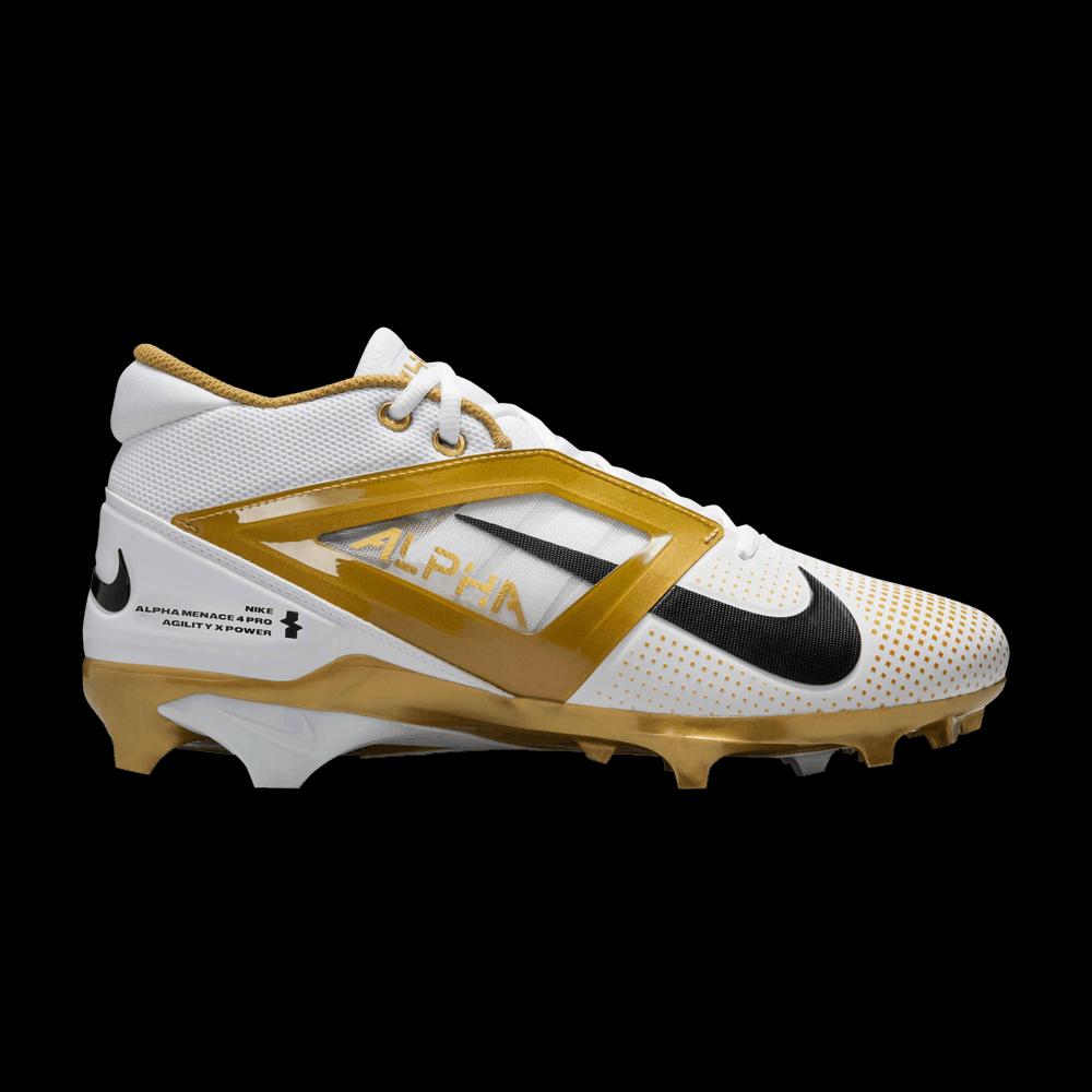 Бутсы Nike Alpha Menace 4 Pro 'White Metallic Gold Black' 1