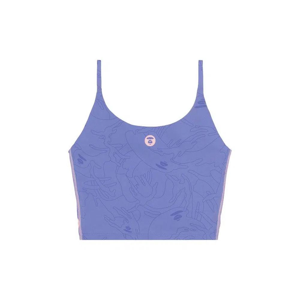 Спортивные бюстгальтеры AAPE Moonface Patterned Bra Top 'Purple/Multi' 1