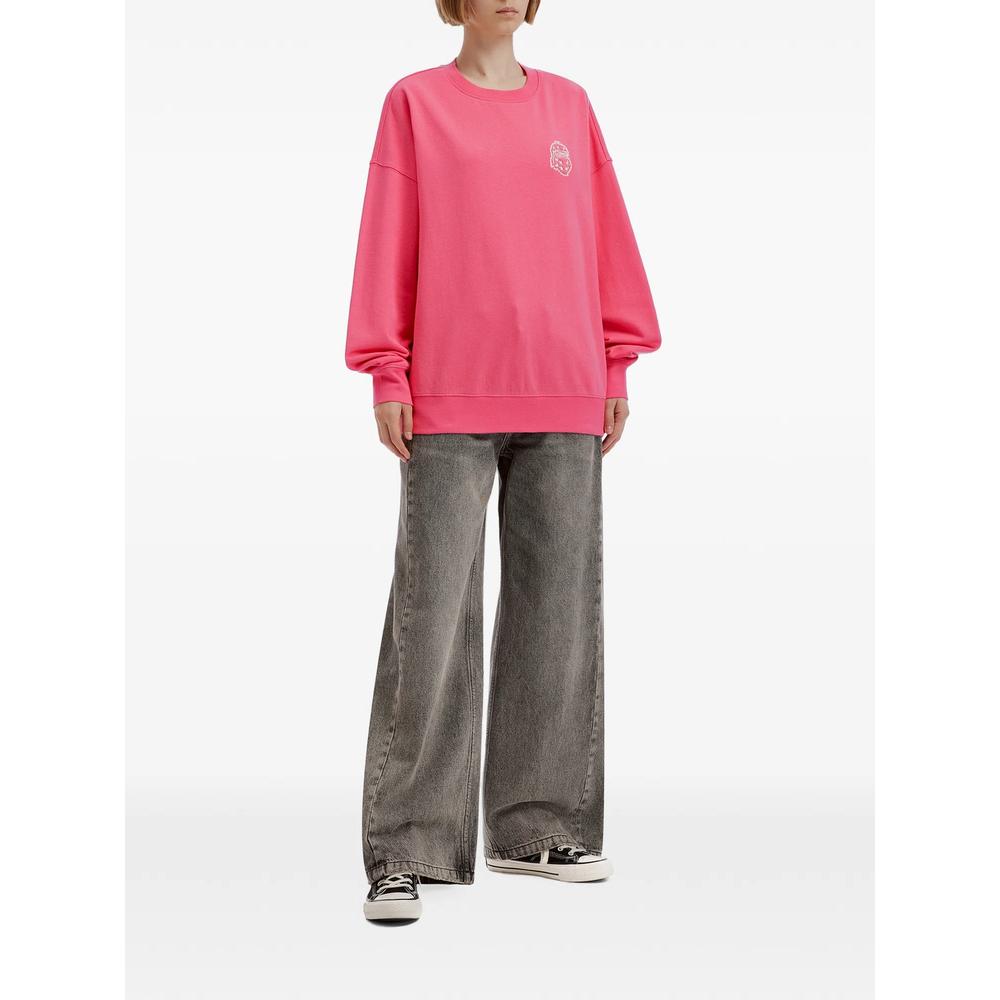 embroidered-slogan sweatshirt 2