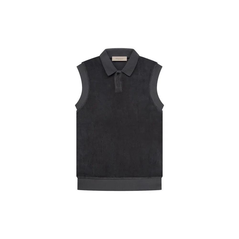 Поло Fear of God Essentials Velour Sleeveless Polo «Iron» 1