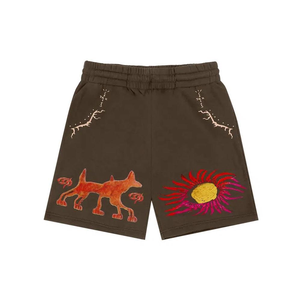 Cactus Jack от Travis Scott Sun Shorts 'Коричневый' 1