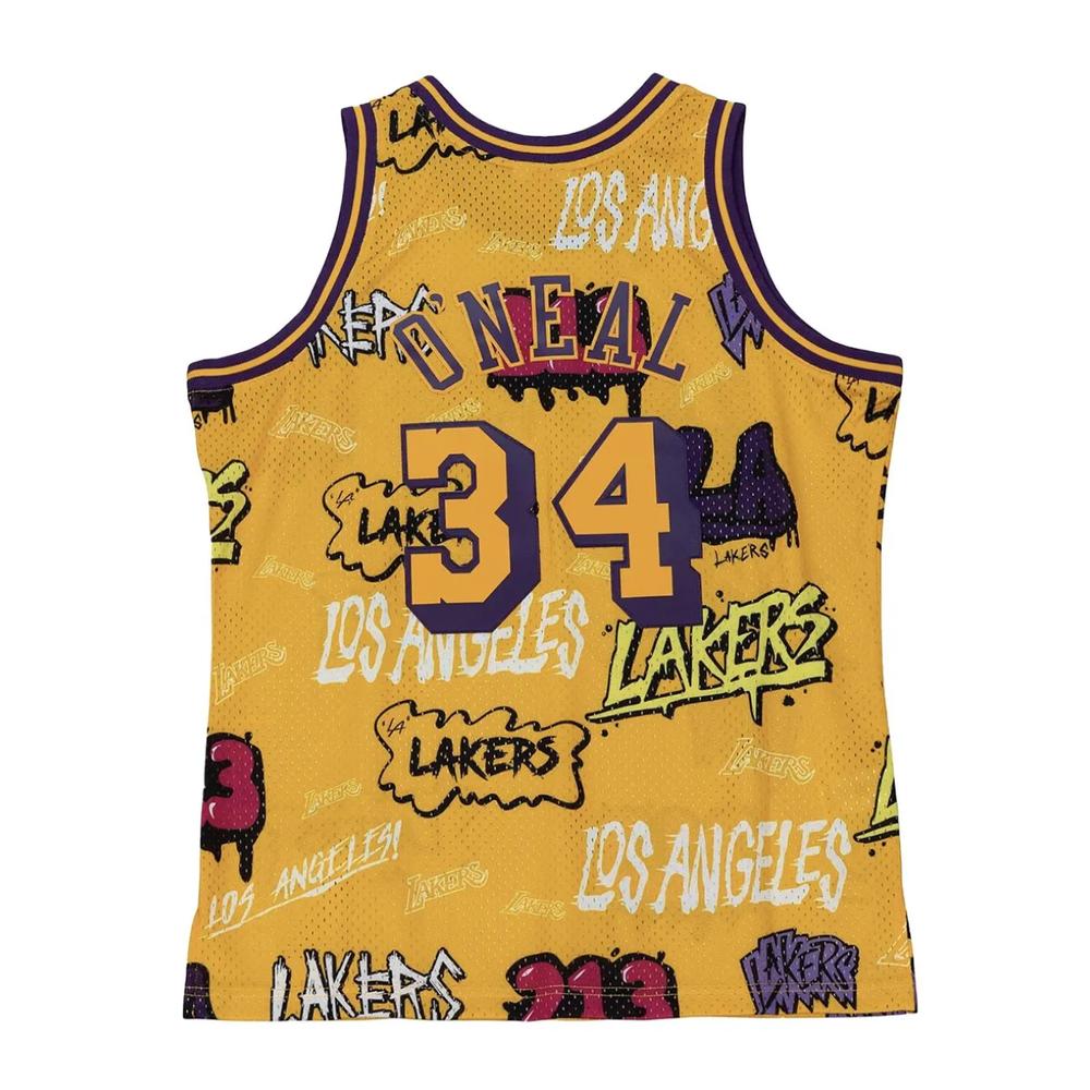 Топ LA Lakers 1996 Shaquille O'Neal Slap Sticker Swingman 2