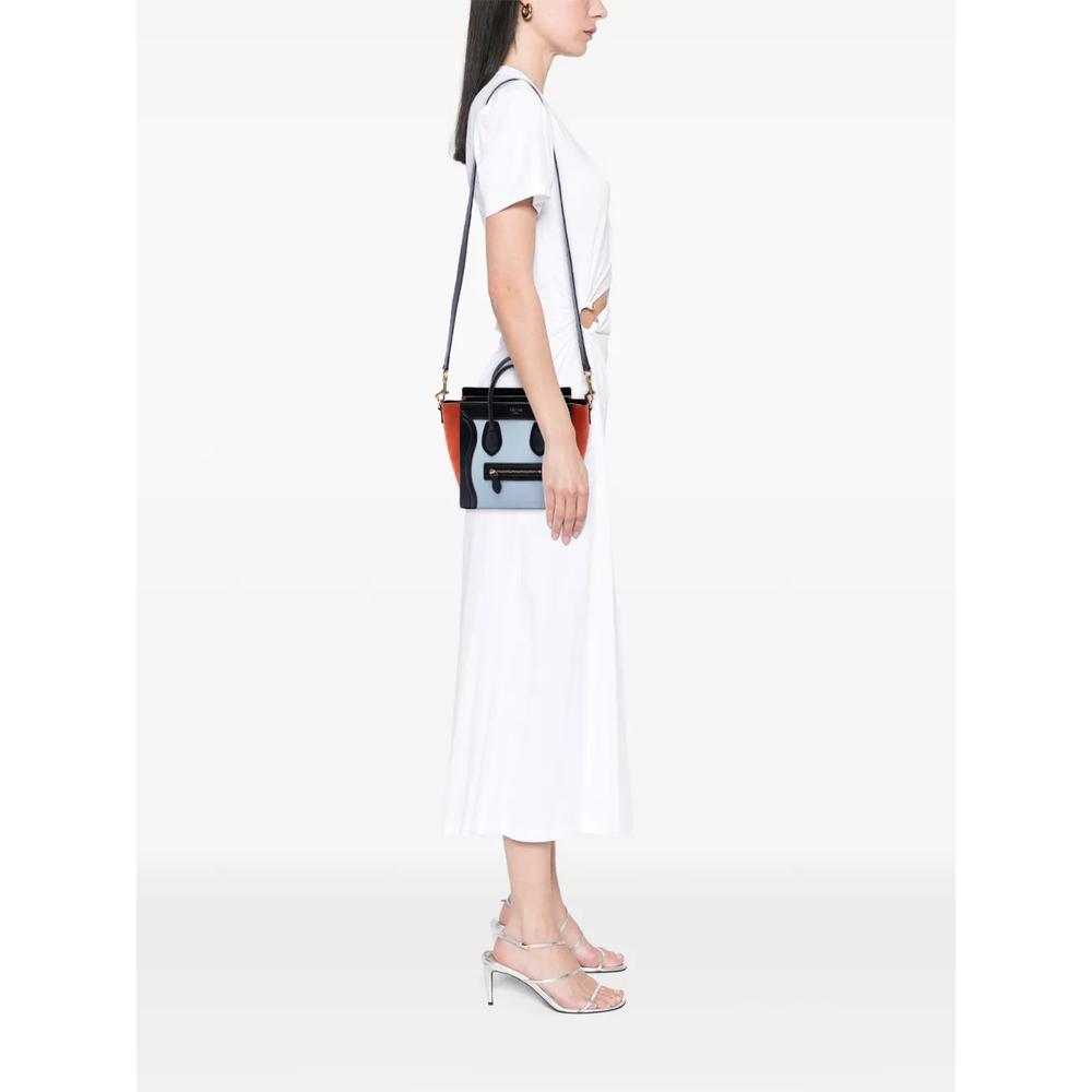 Сумка-сэтчел Nano Tricolor Nubuck and Drummed Calfskin Luggage Tote (2016 год) 2