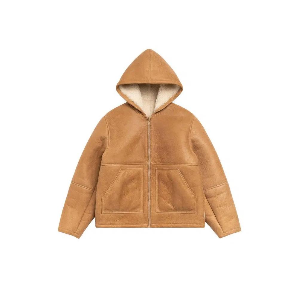 Куртки Stussy Shearling Hooded Jacket 'Загар' 1